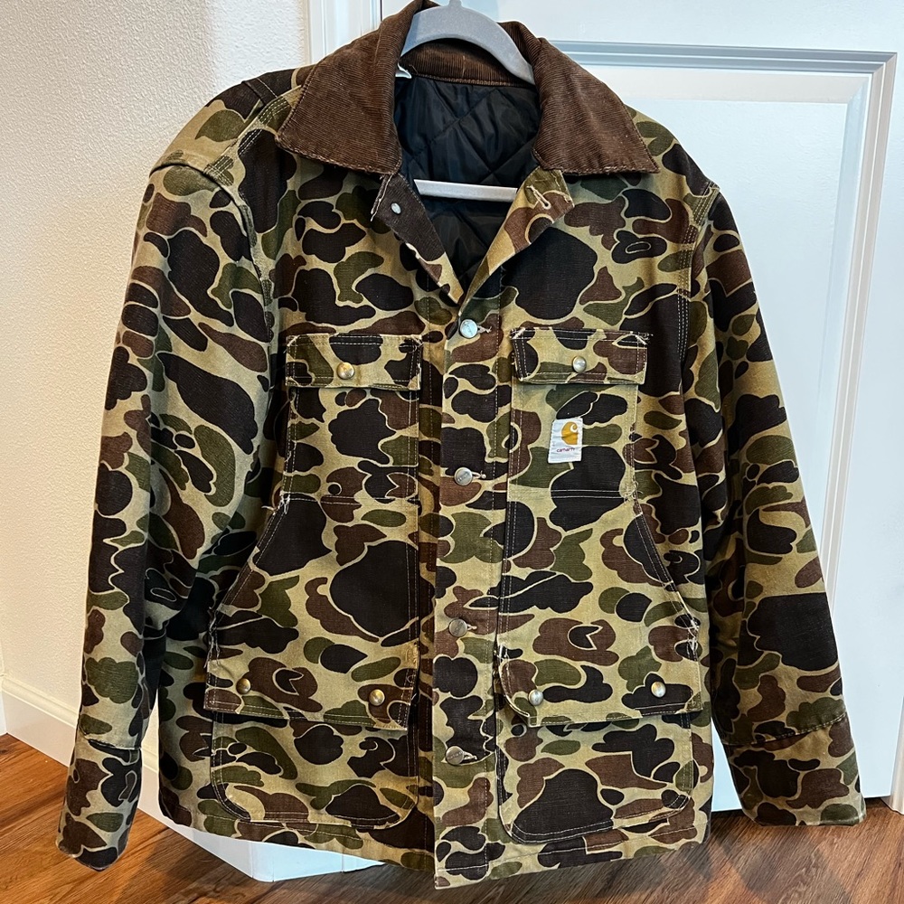 Vintage Carhartt Duck Camo Hunting Jacket